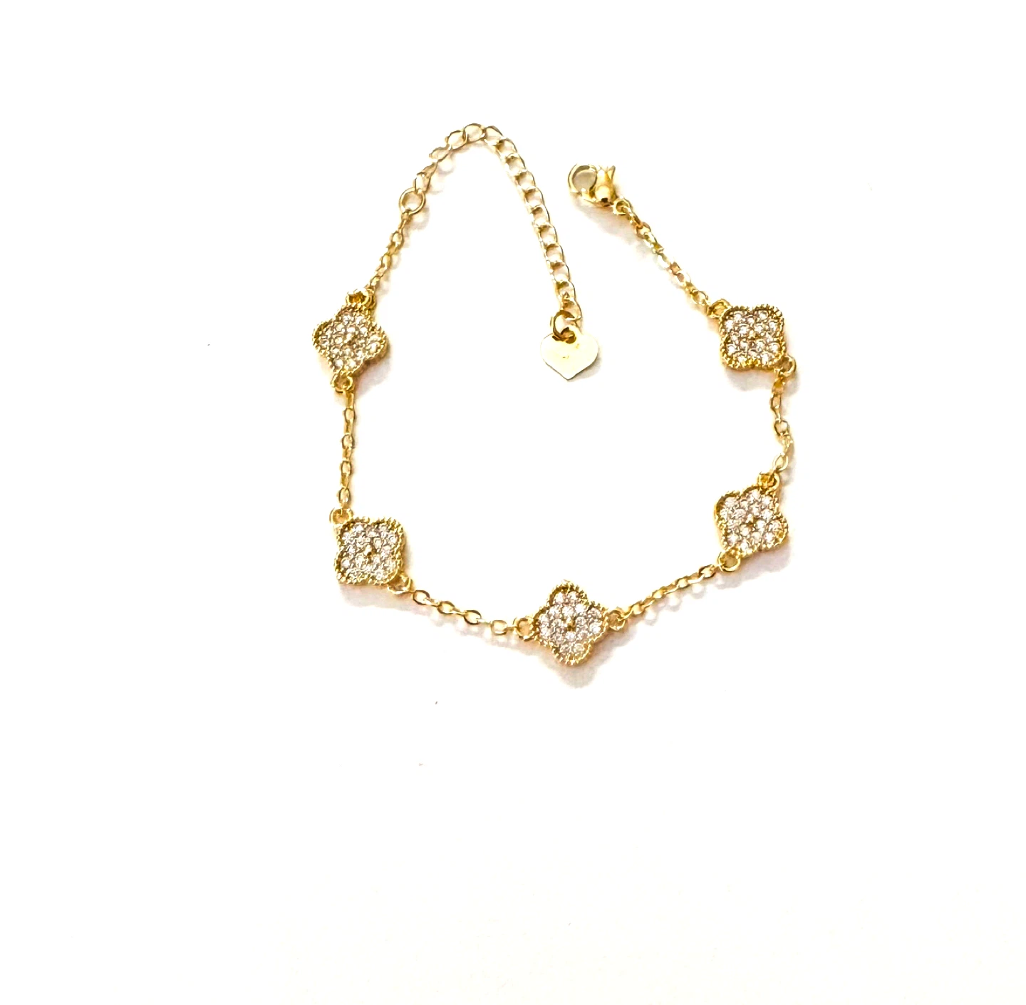 NEW!! Gold Mid-Clover BLINGY Bracelet! - photo 2