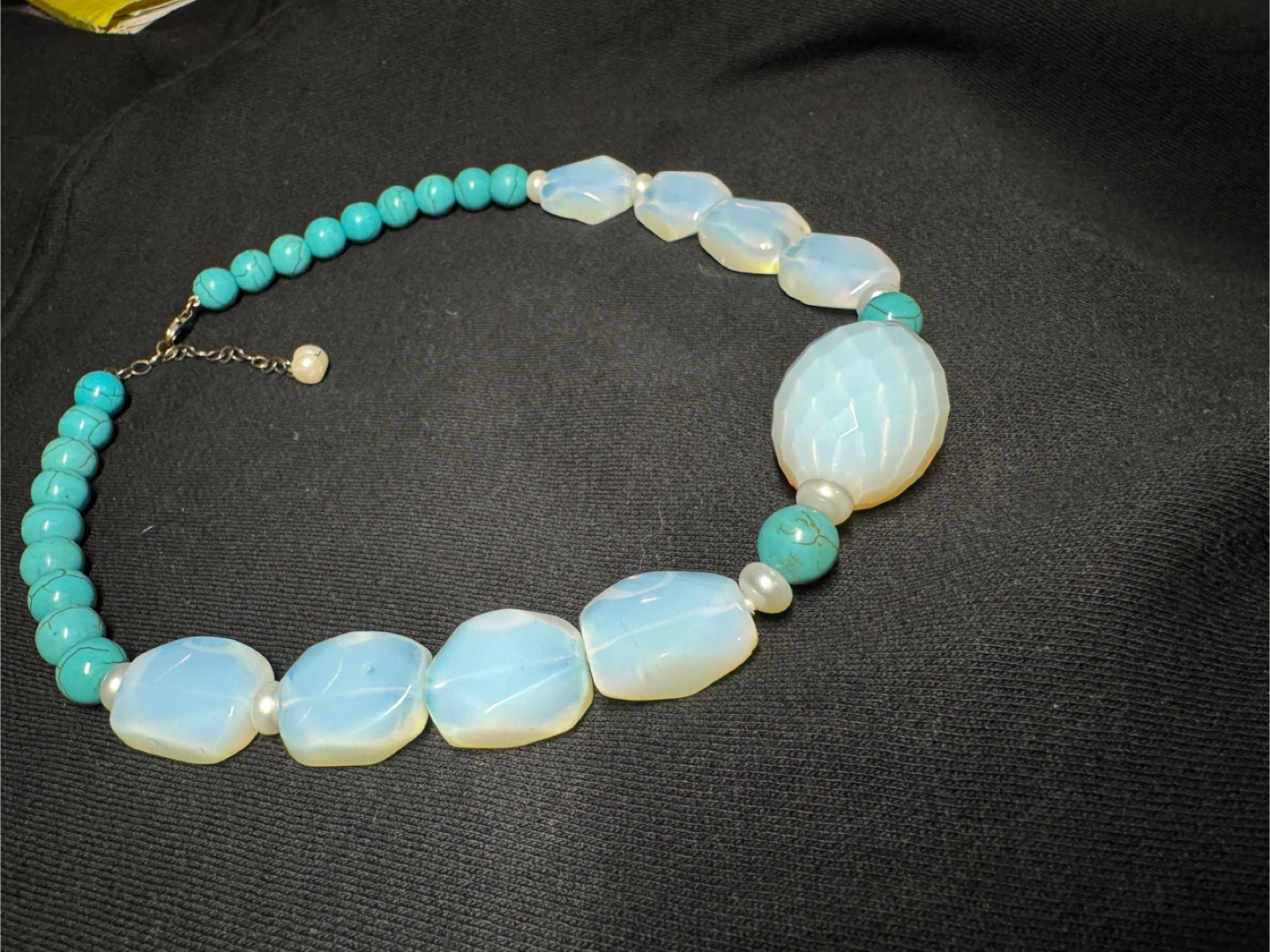 Turquoise & Opalite Beaded Necklace - photo 3