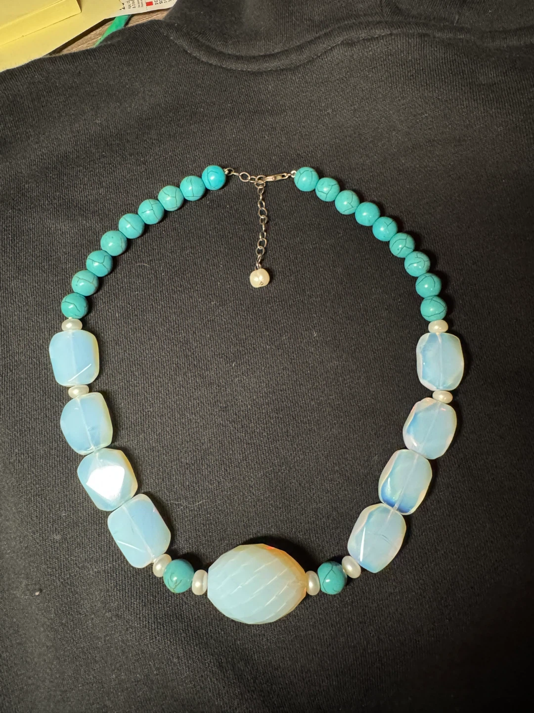 Turquoise & Opalite Beaded Necklace - photo 2