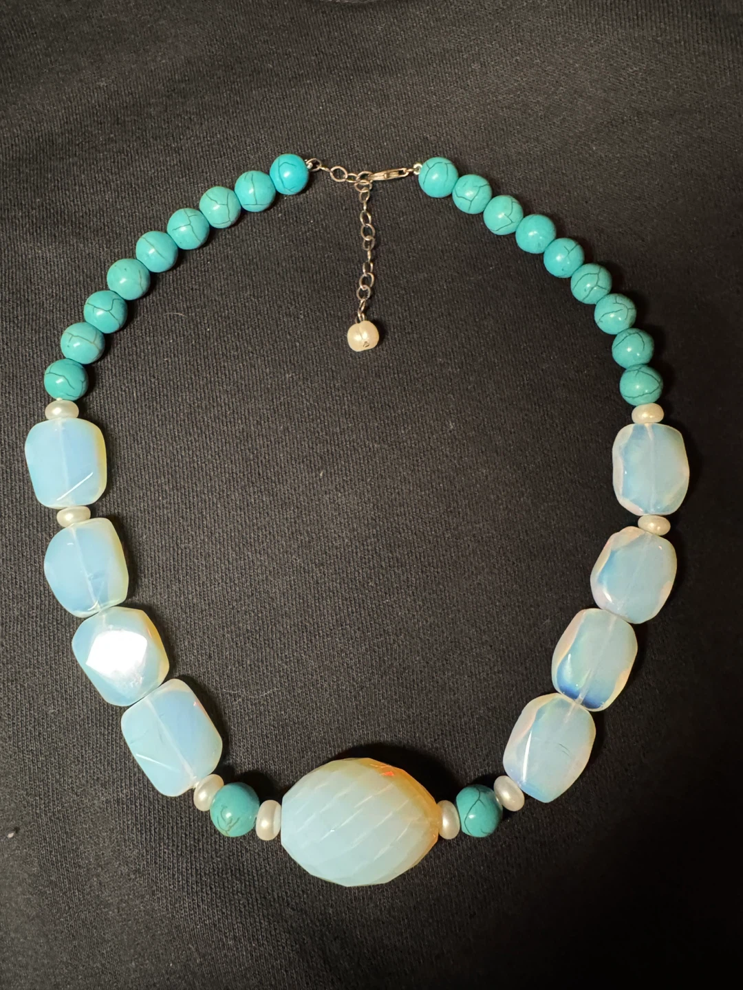 Turquoise & Opalite Beaded Necklace - photo 4