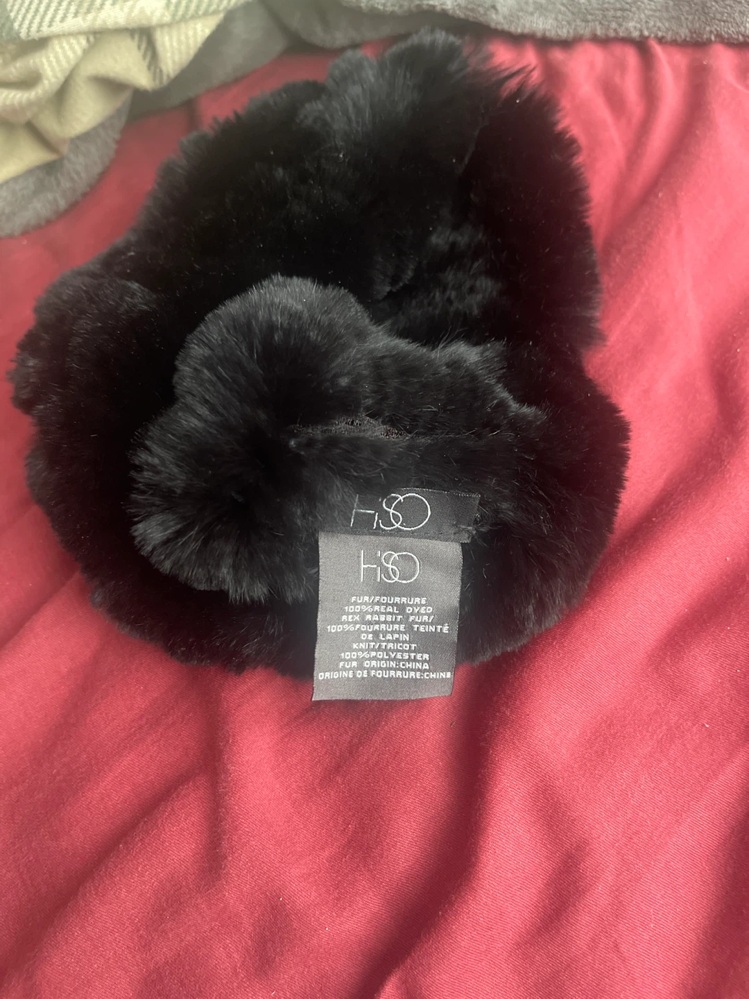 Black Genuine Rabbit Fur Headband - photo 2