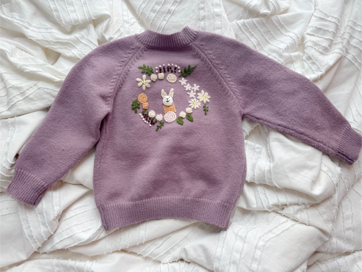 Lilac Bunny Cardigan kids Sweater - photo 2