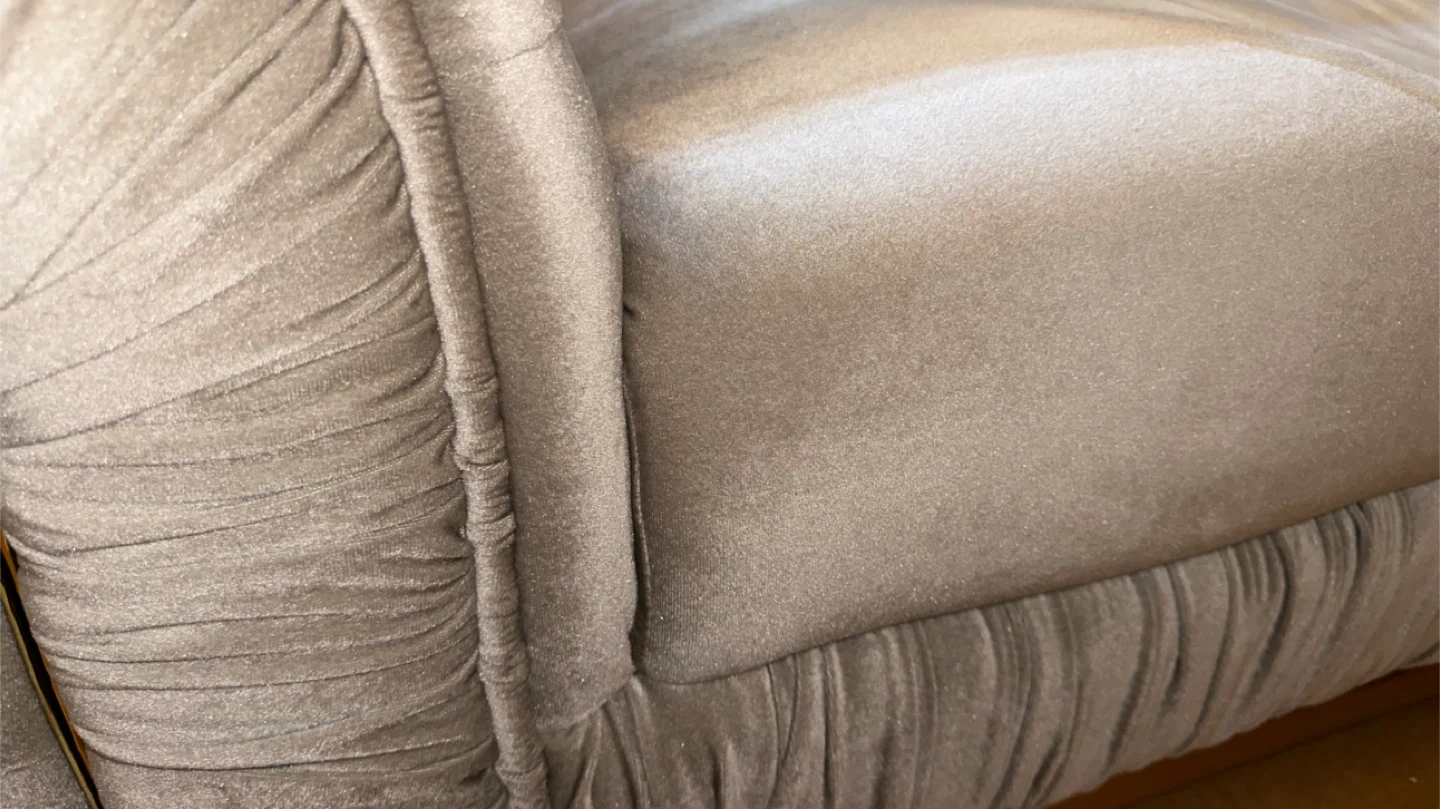 Grey Velvet Tufted Sofa set - photo 2