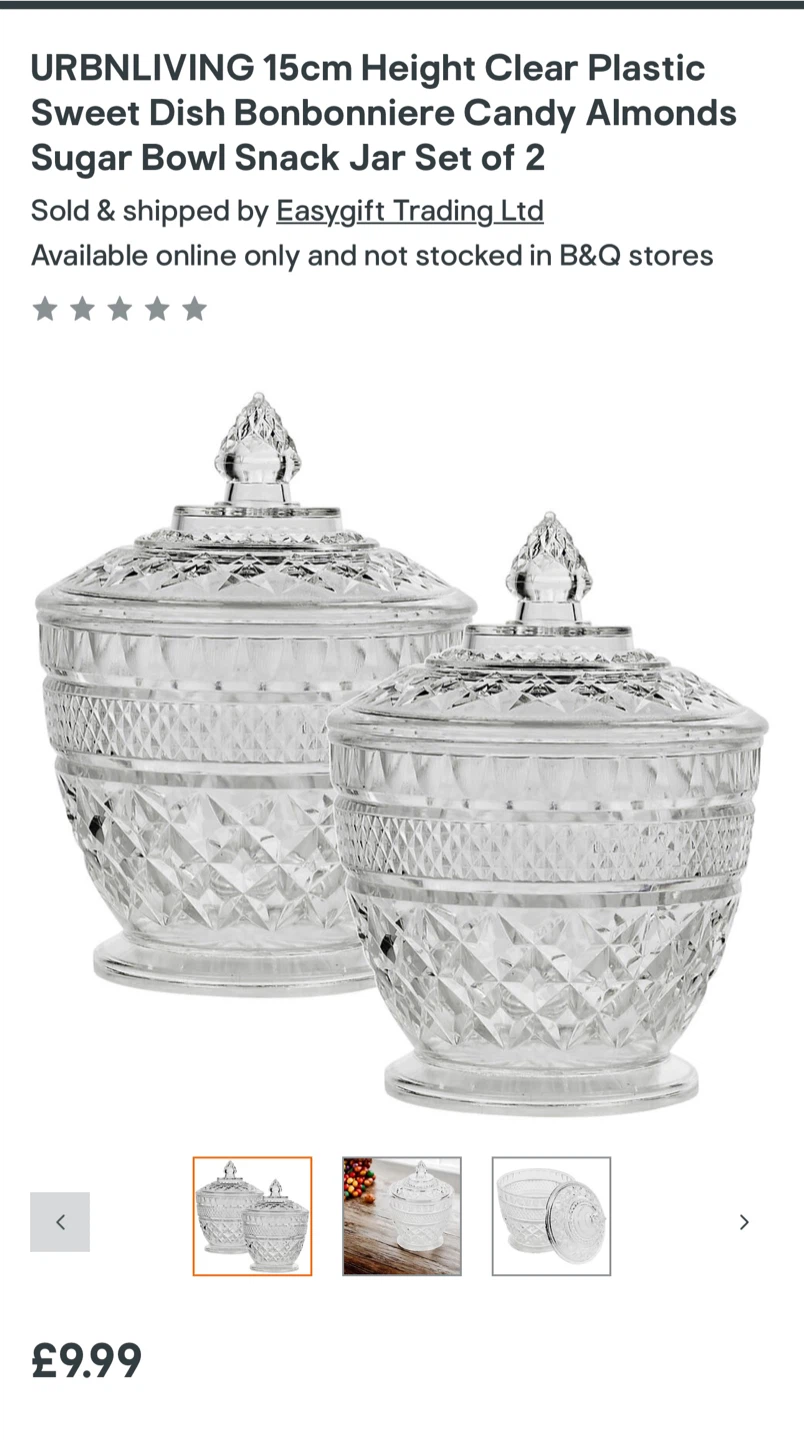 URBNLIVING Jar Set of 2+ clear vintage glasses