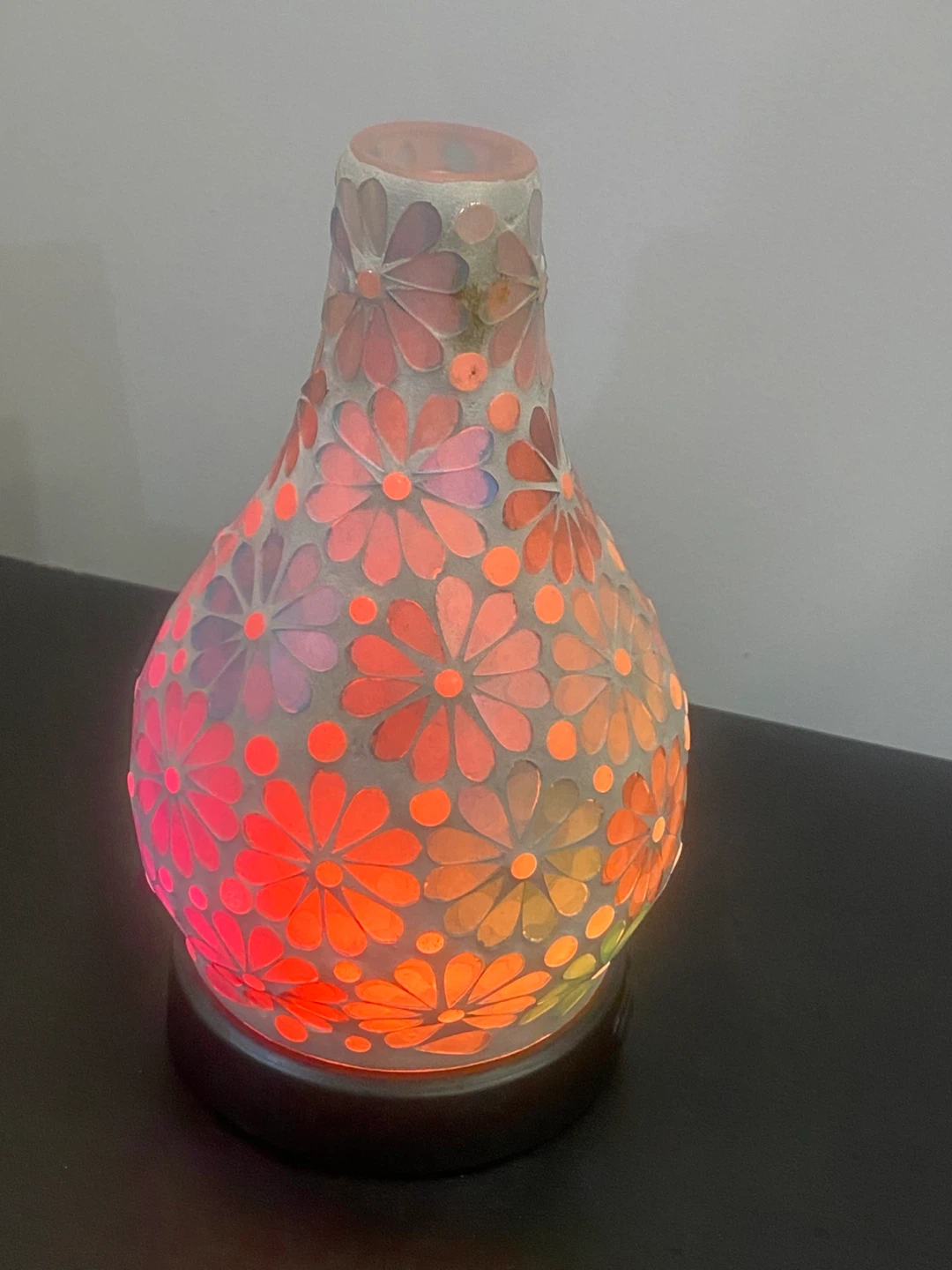 Mosaic Glass Vase Lamp & Humidifier