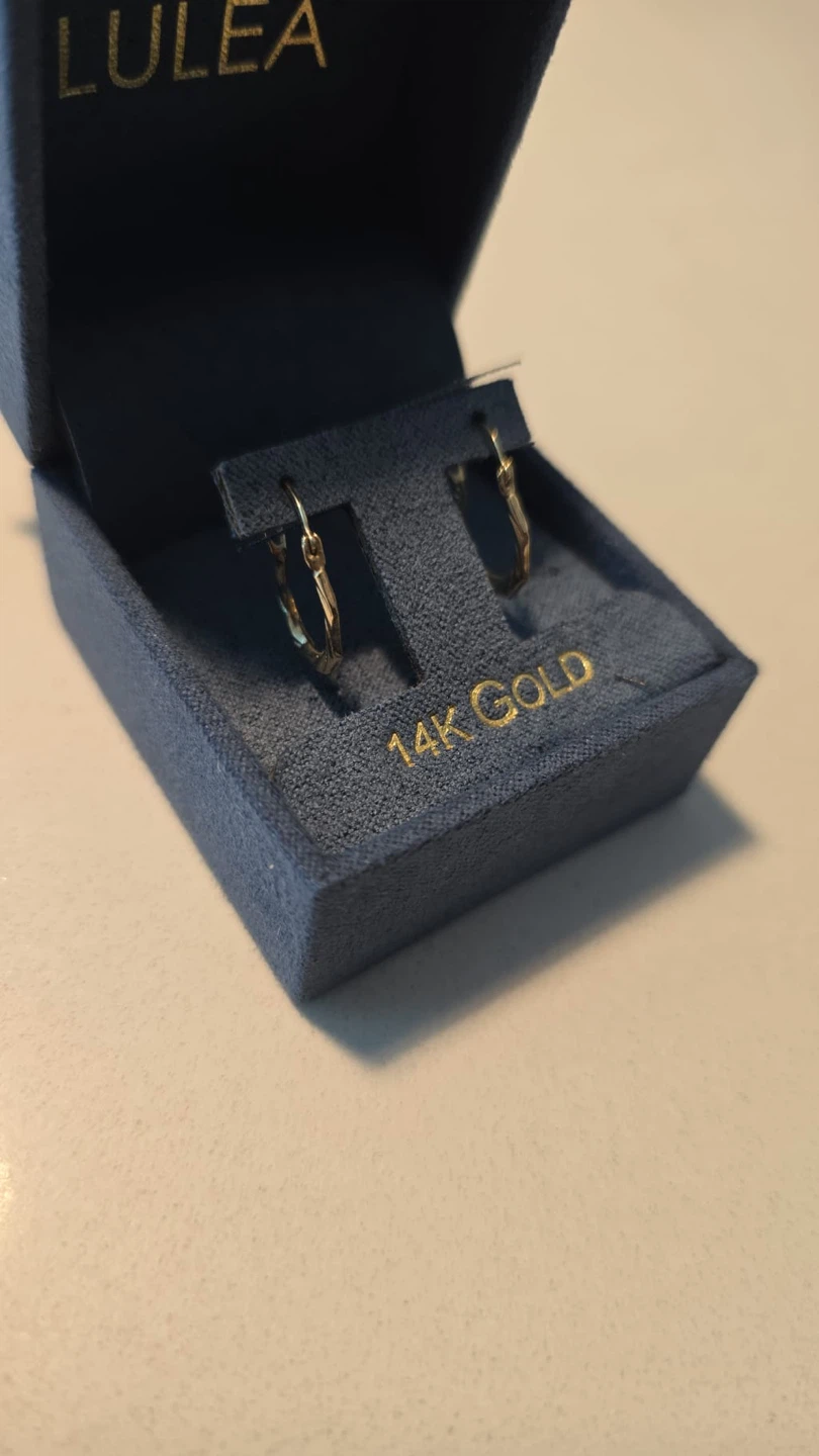 14K REAL Gold Hoop Earrings - photo 2