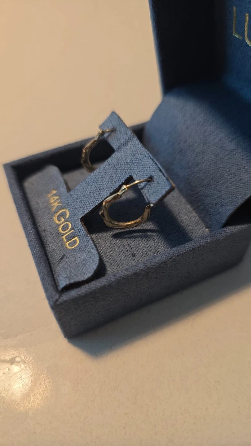 14K REAL Gold Hoop Earrings - photo 3