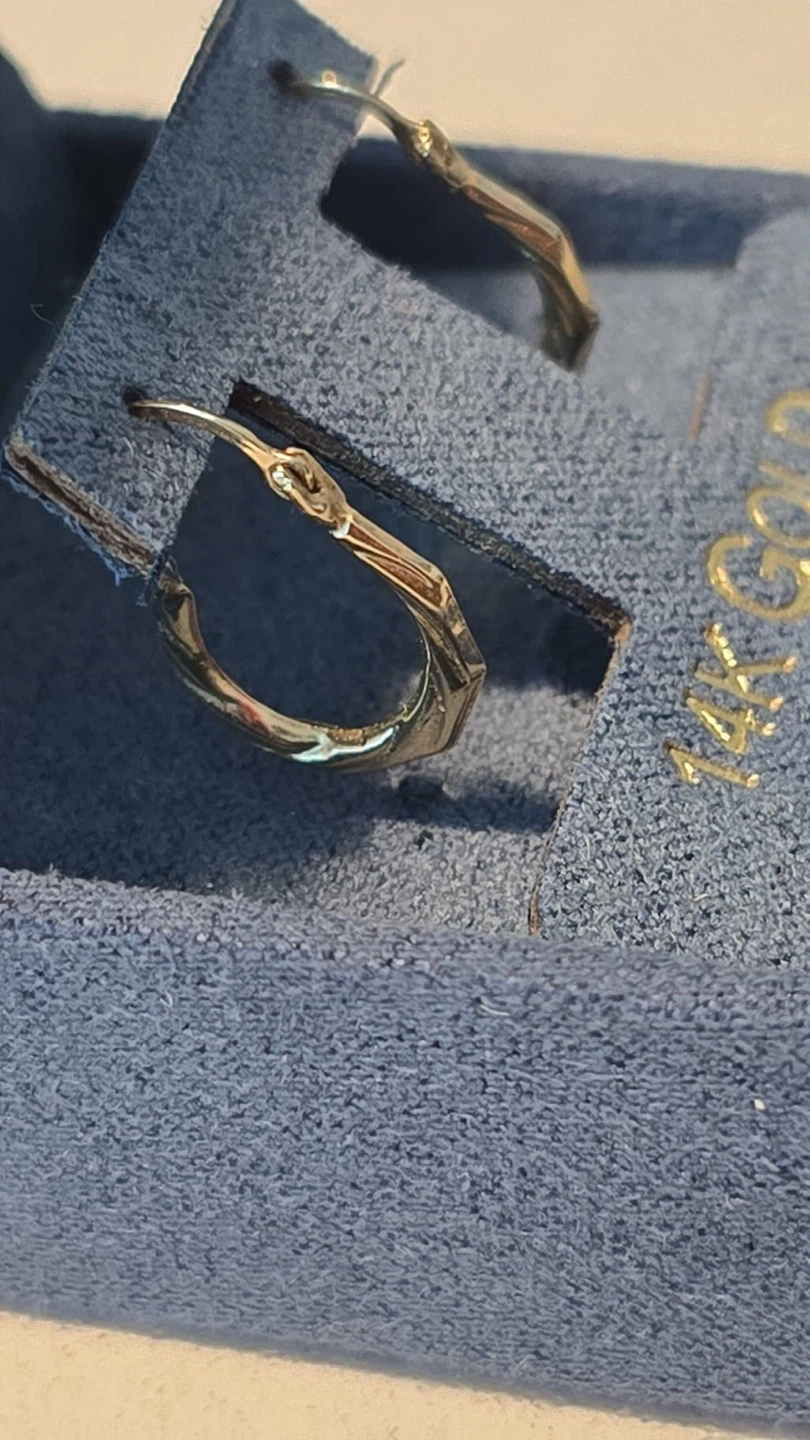 14K REAL Gold Hoop Earrings - photo 5