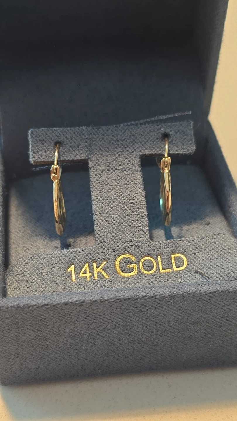 14K REAL Gold Hoop Earrings - photo 4