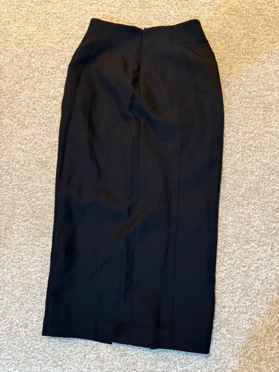 Black Button-Front Pencil Skirt(6475621363)message - photo 2