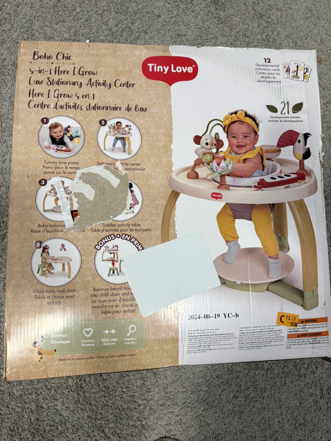 Tiny Love 5-in-1 Here I Grow Stationary Activity Center
