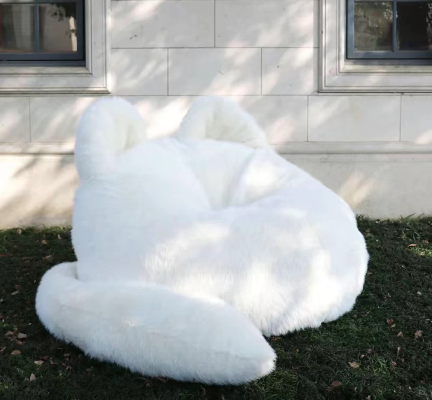 White Fox Bean Bag Chair