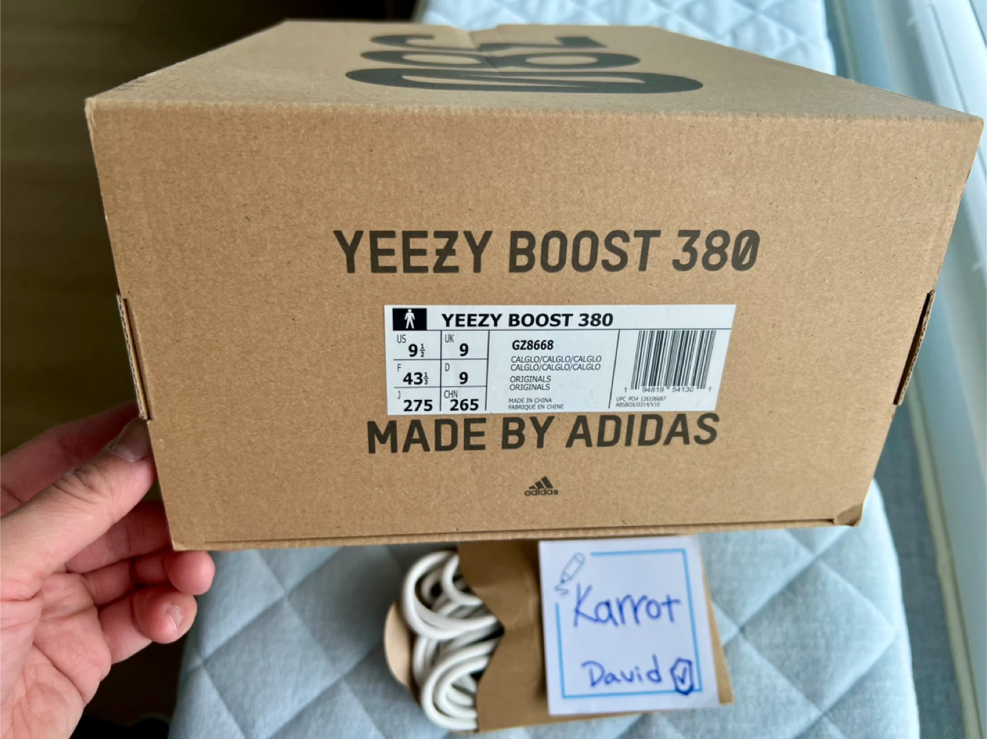 Adidas YEEZY 380 CalciteGlow Size US 9.5 - photo 2