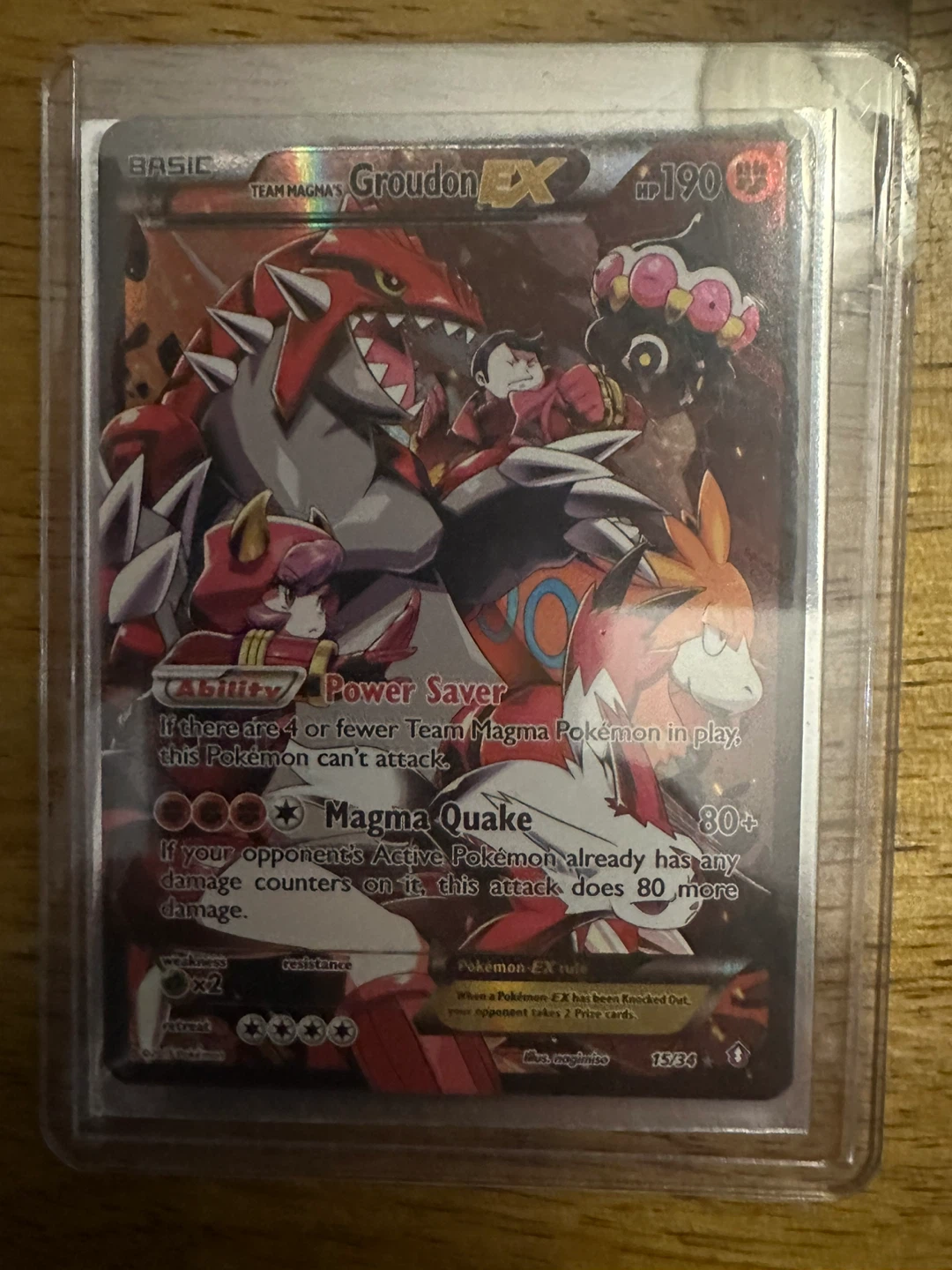 Team Magma’s Groudon EX Double Crisis Ultra Rare #15/34