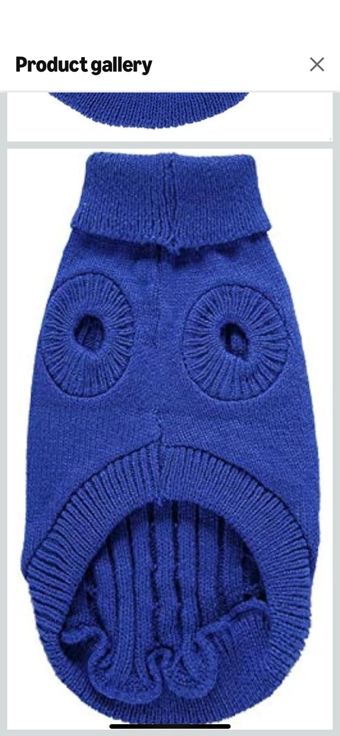 Blue Knit Dog Sweater, Size Small#gifting - photo 5