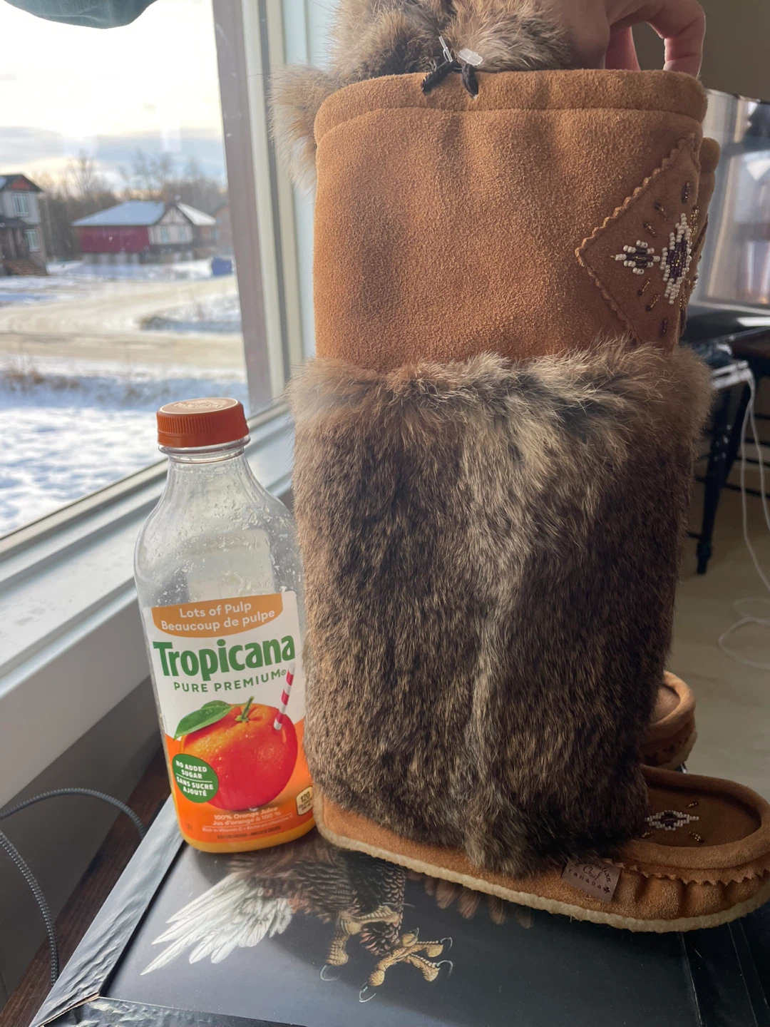 Moccasin Boots with Fur Trim - photo 2