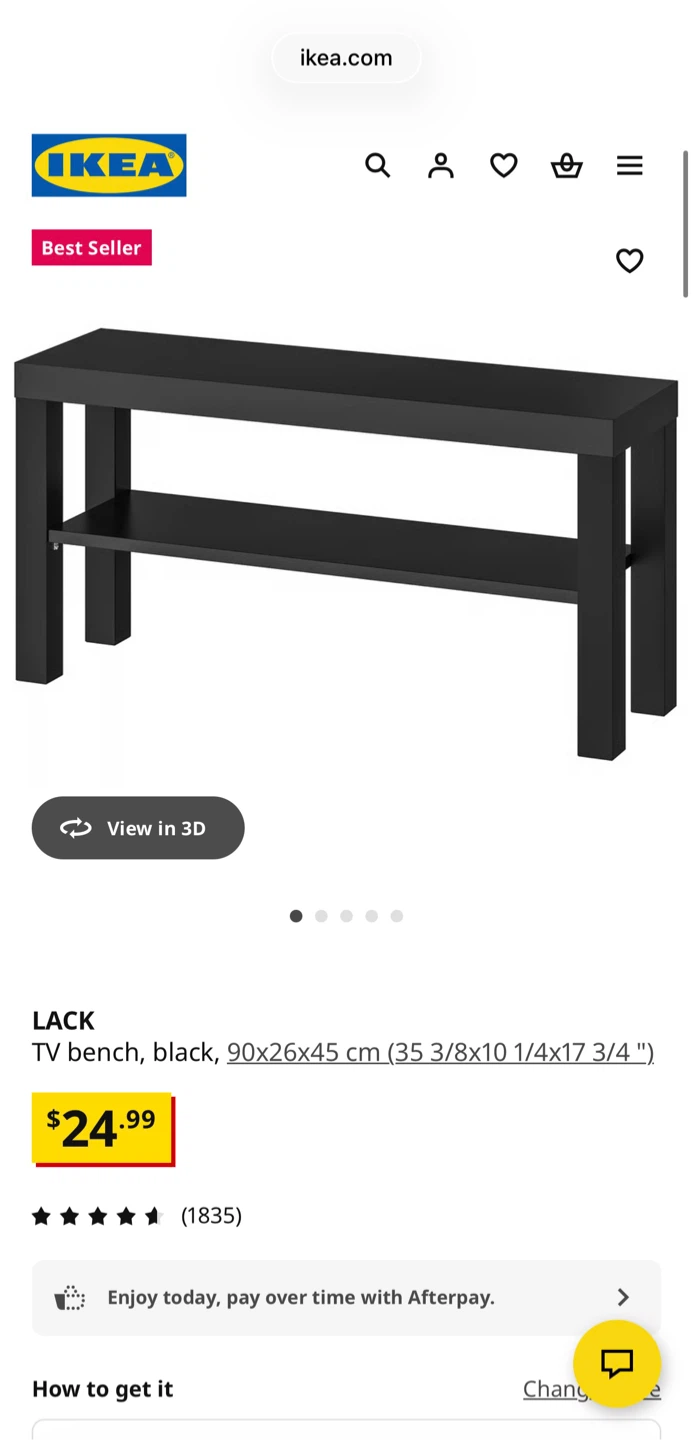 IKEA Lack TV Bench, Black