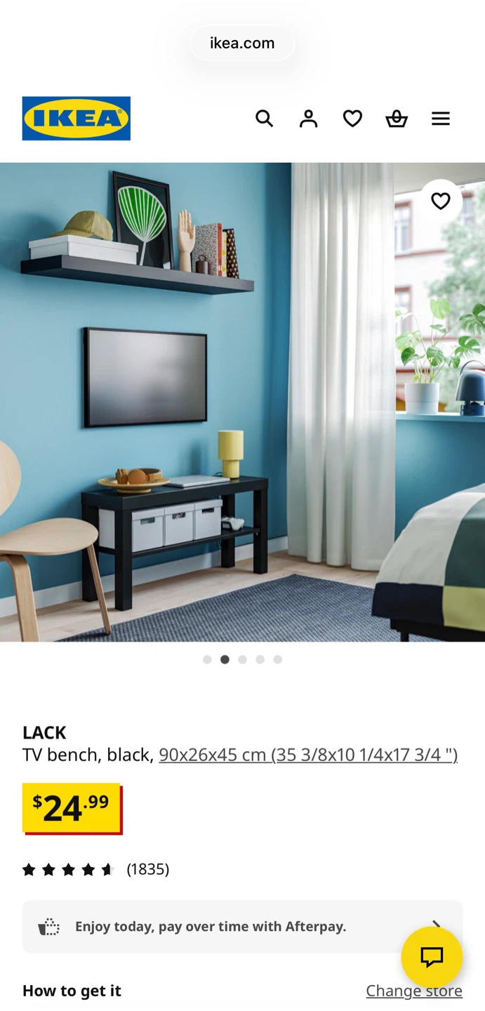 IKEA Lack TV Bench, Black - photo 2