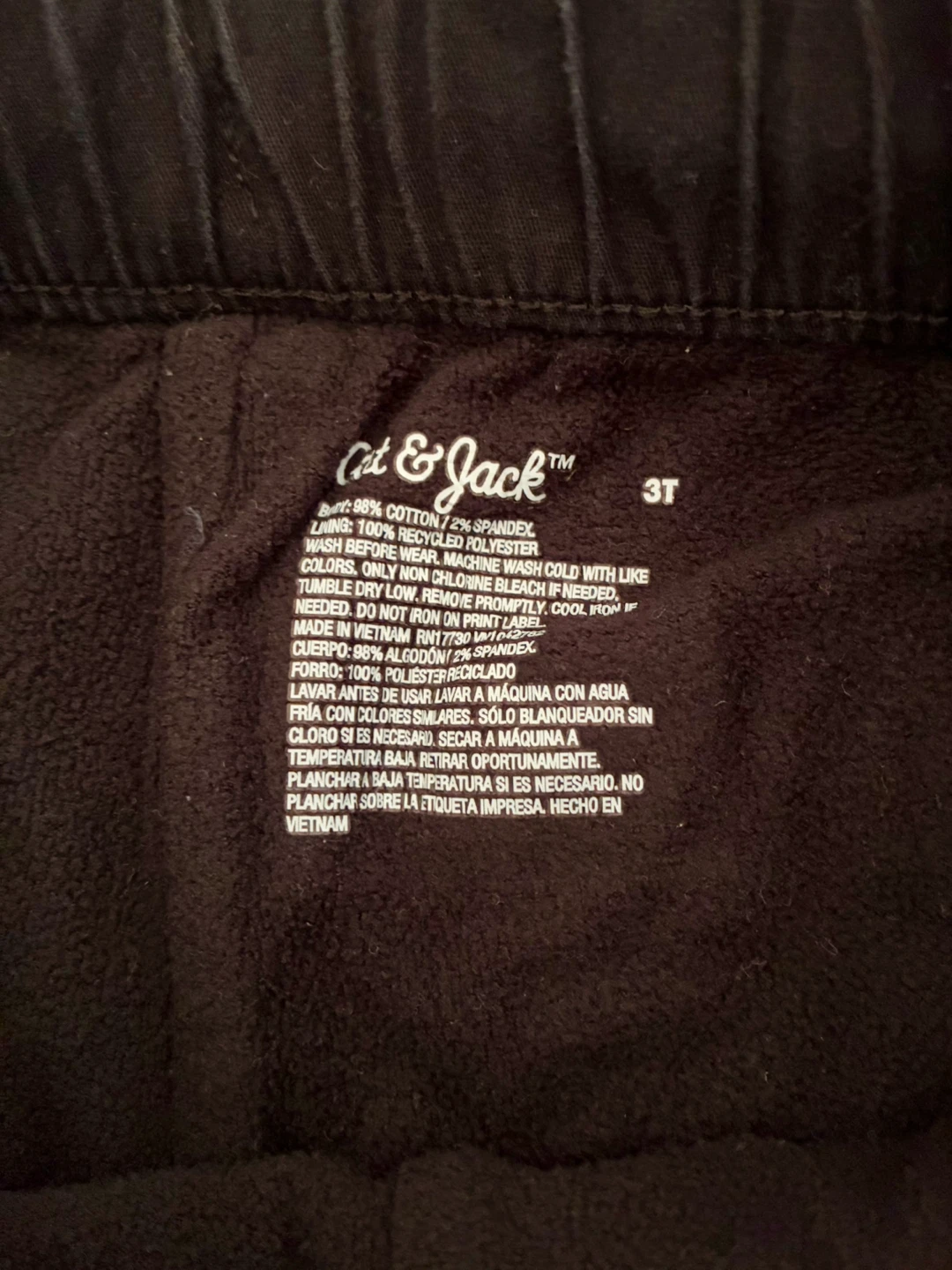 Cat & Jack Black Jogger Pants - Size 3T - photo 4