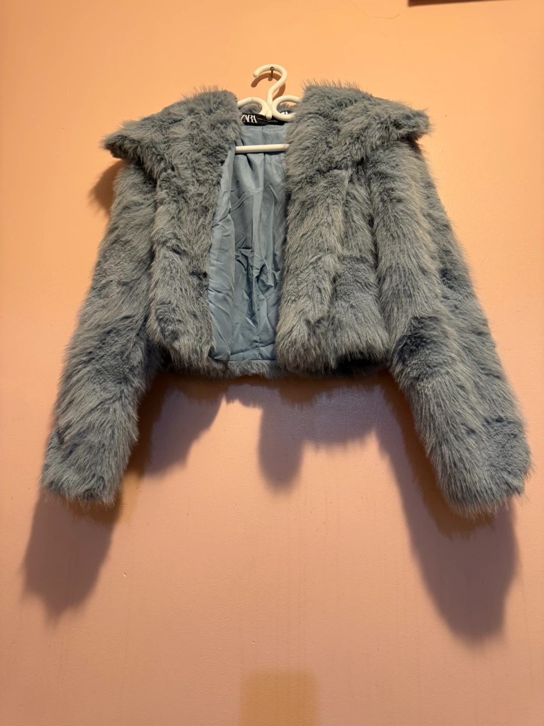 Zara Faux Fur Cropped Jacket (6475621363) message
