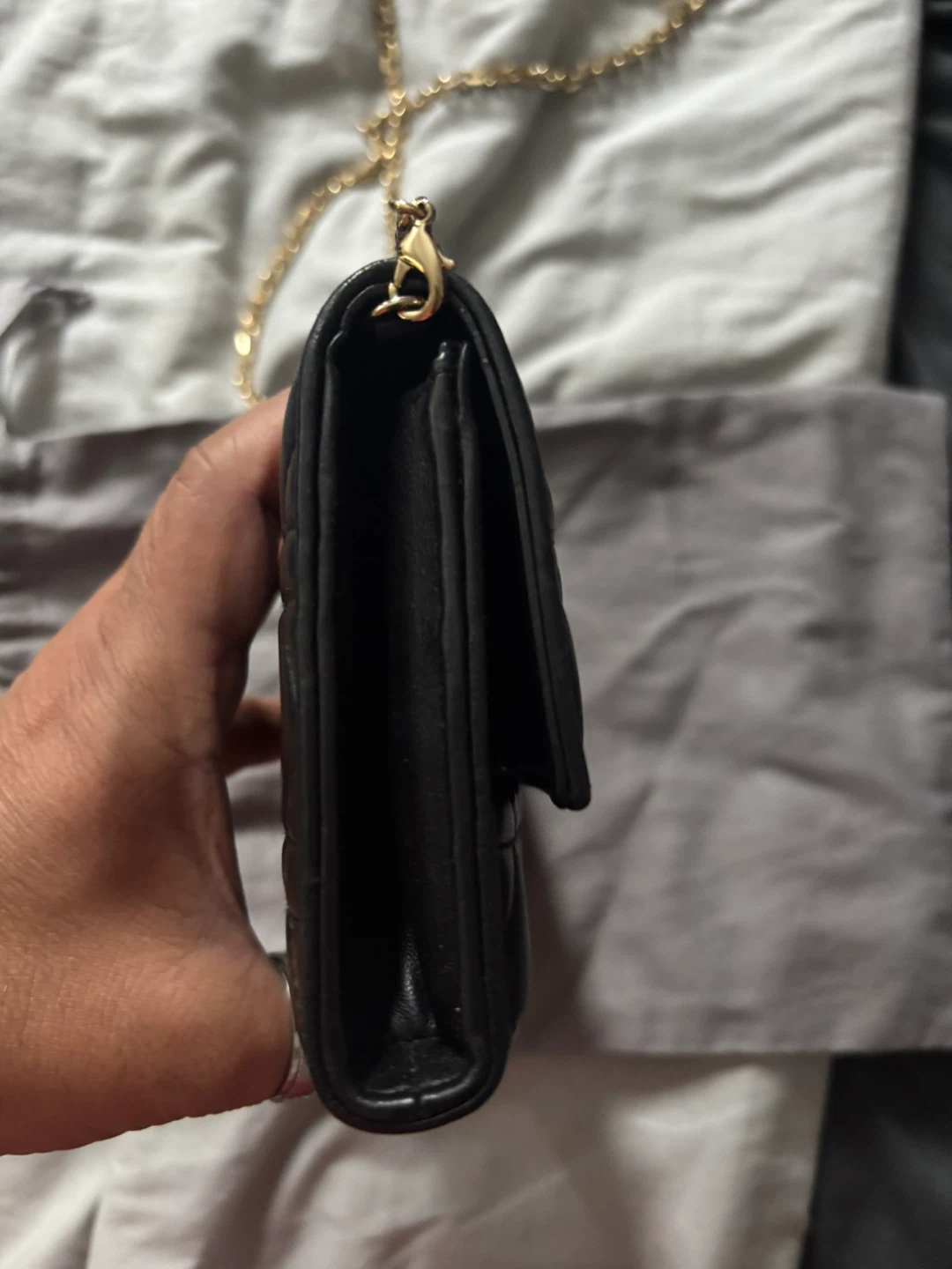 Dior Black Caro Wallet on Chain - photo 3