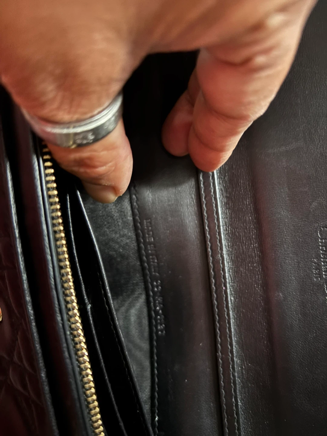 Dior Black Caro Wallet on Chain - photo 5