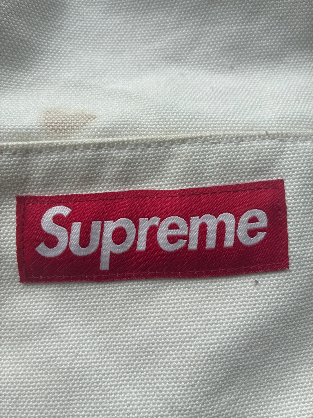Supreme Canvas Tote Bag White - photo 3