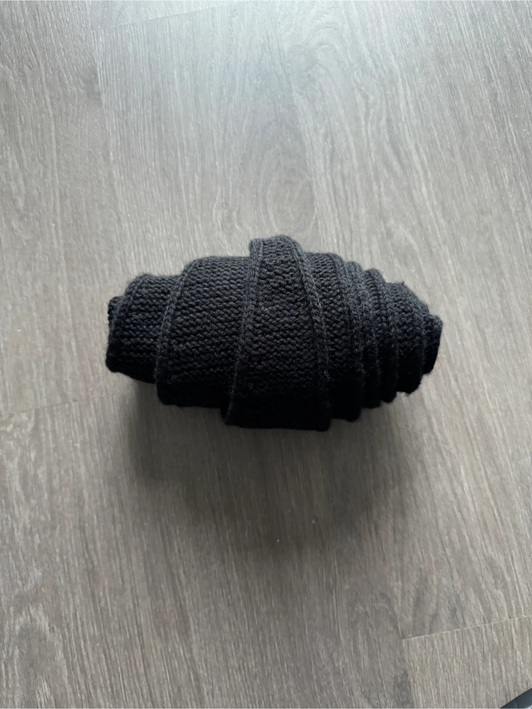 Handmade Knitted Scarf/Hood - Black color - photo 4