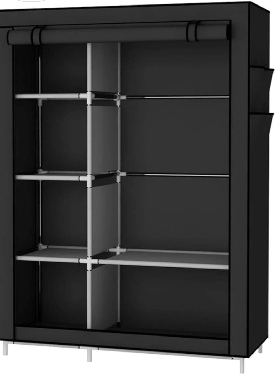 Portable Wardrobe Closet Organizer - Black