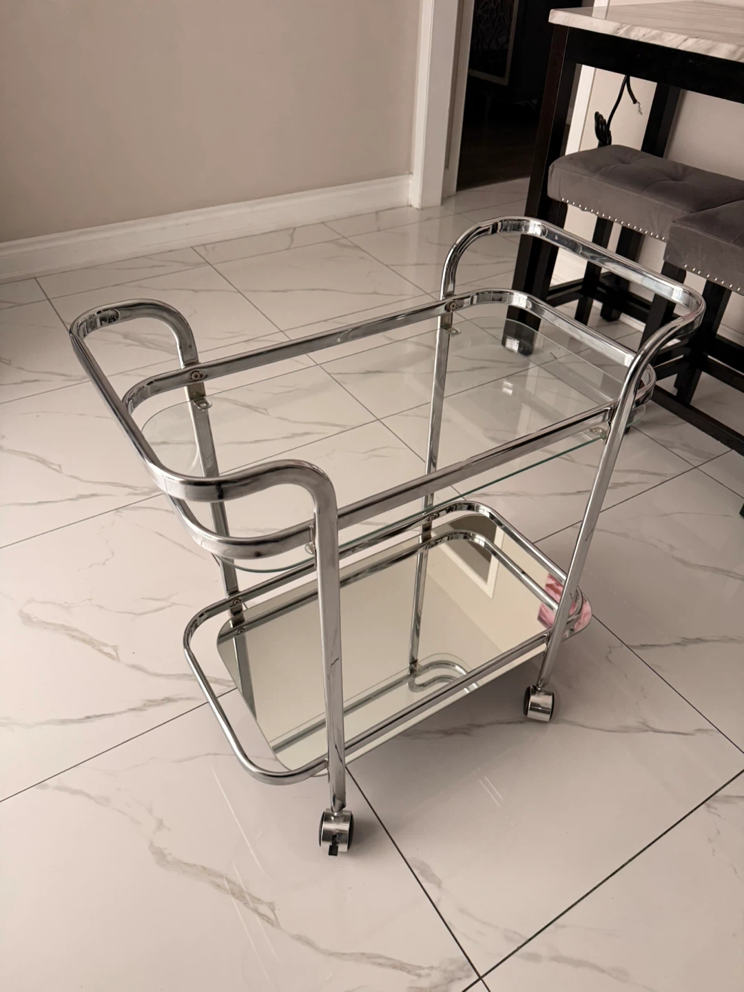 Chrome & Glass Bar Cart - photo 5