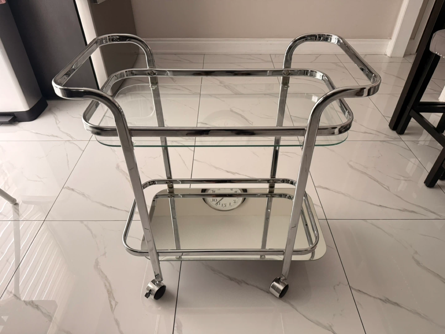 Chrome & Glass Bar Cart - photo 3