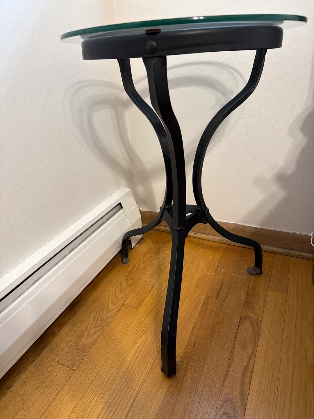 Glass Top Metal Accent Table - photo 4
