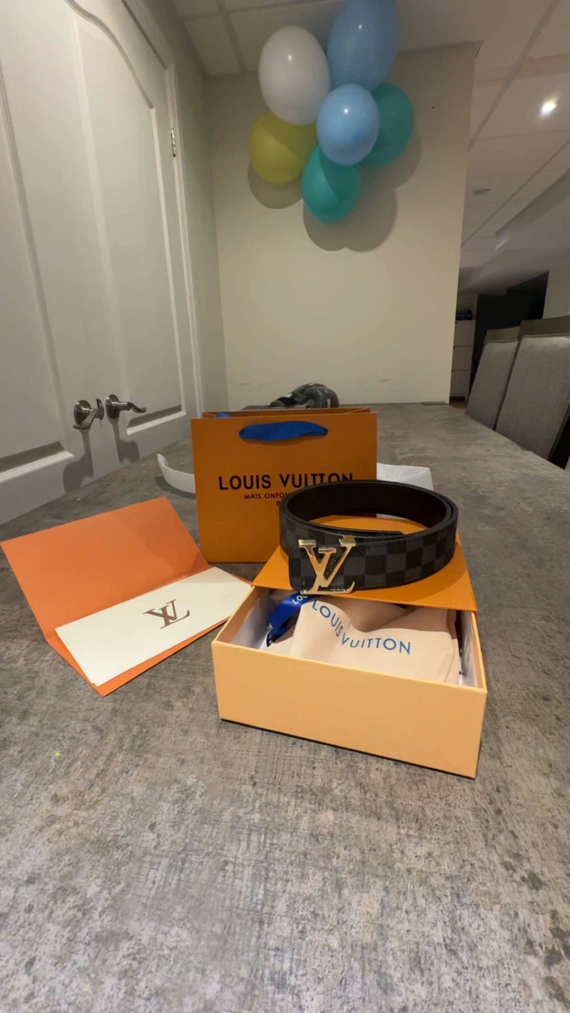 🔥Louis Vuitton Damier Belt Size 110cm