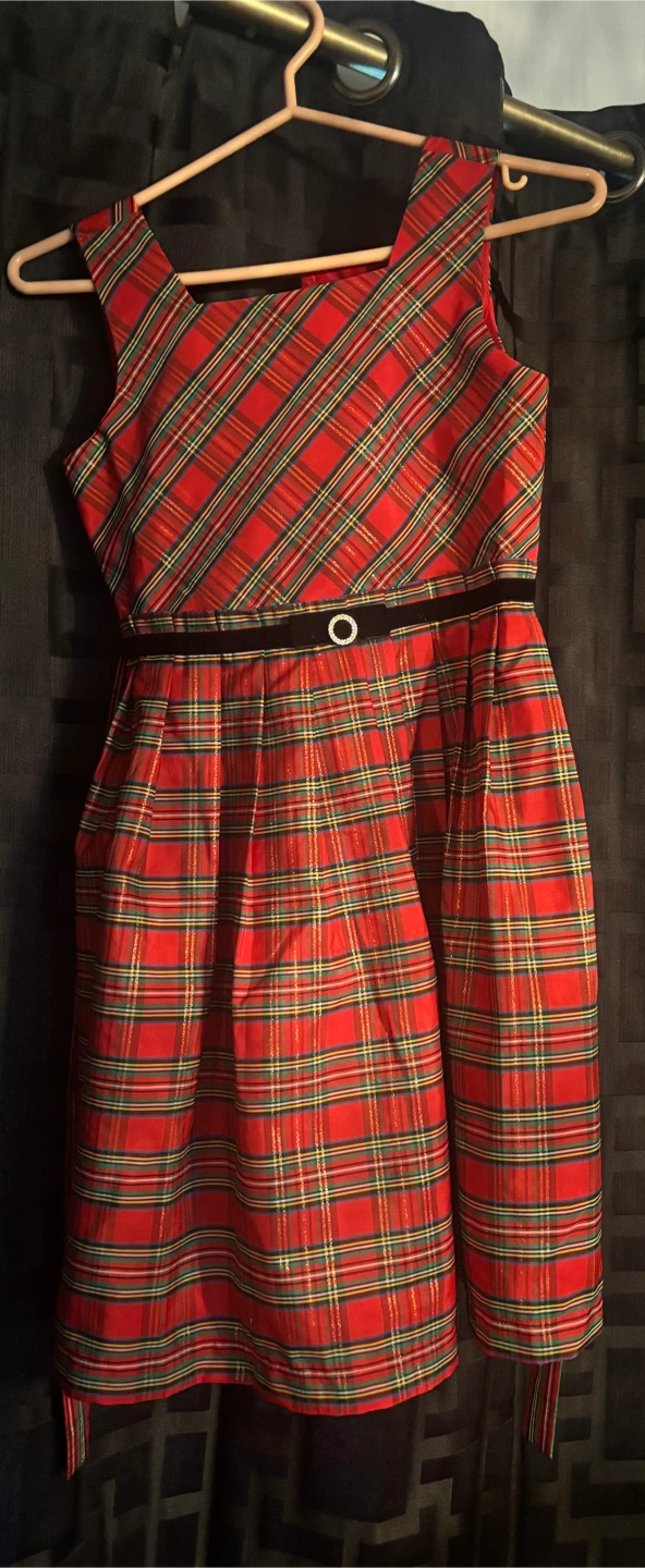 Jona Michelle Girls' Plaid Dress, Size 10