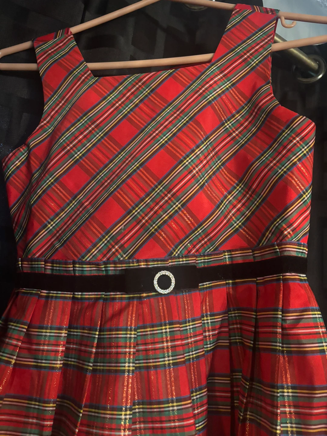 Jona Michelle Girls' Plaid Dress, Size 10 - photo 3
