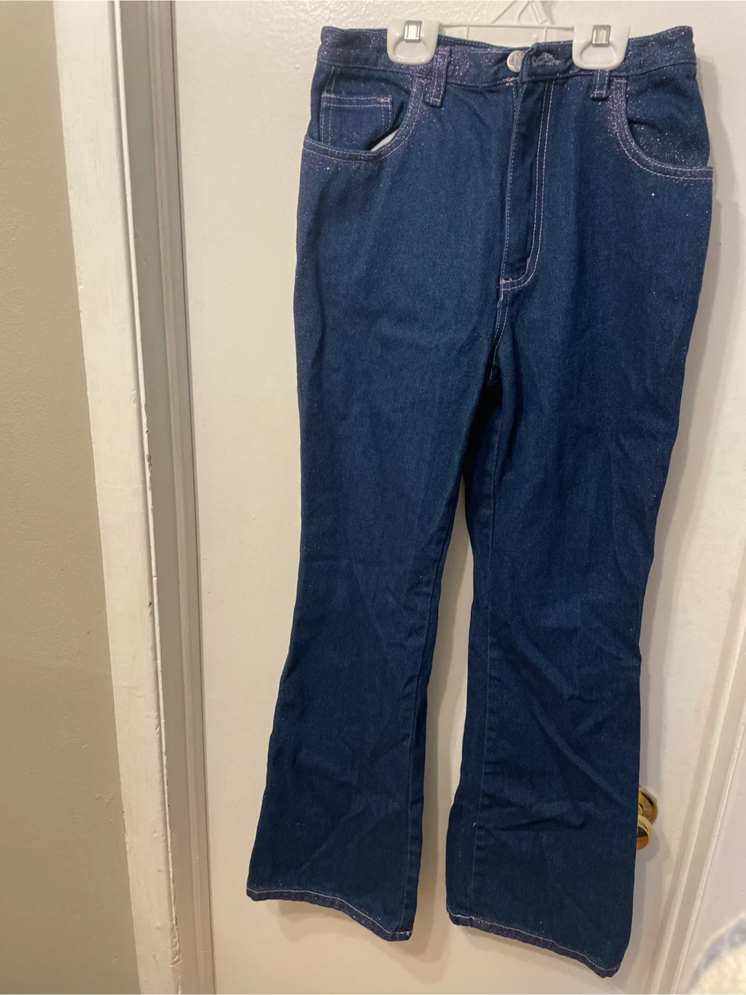 Sparkly Blue Denim Jeans