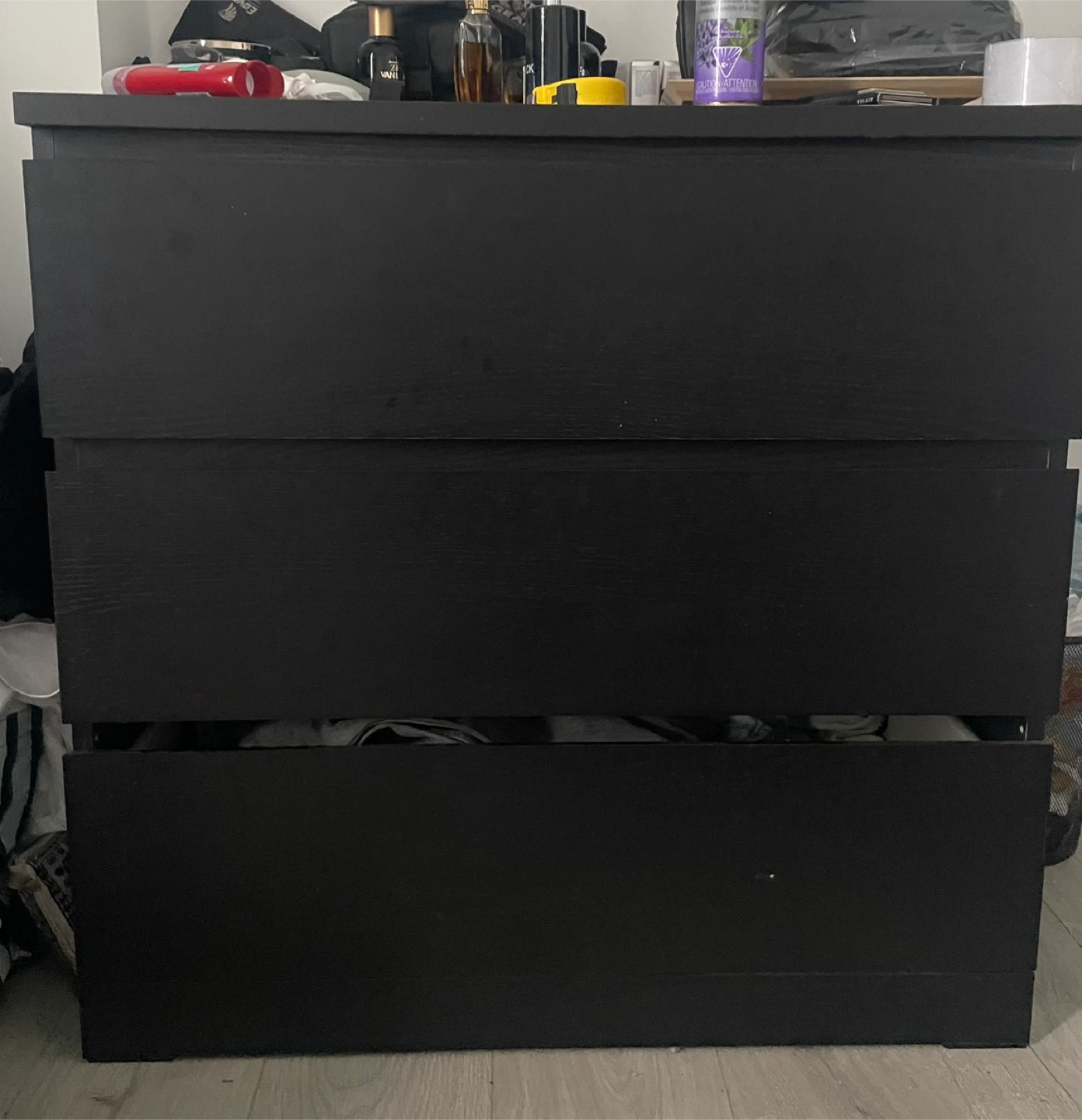 IKEA Malm 3-Drawer Dresser - Black