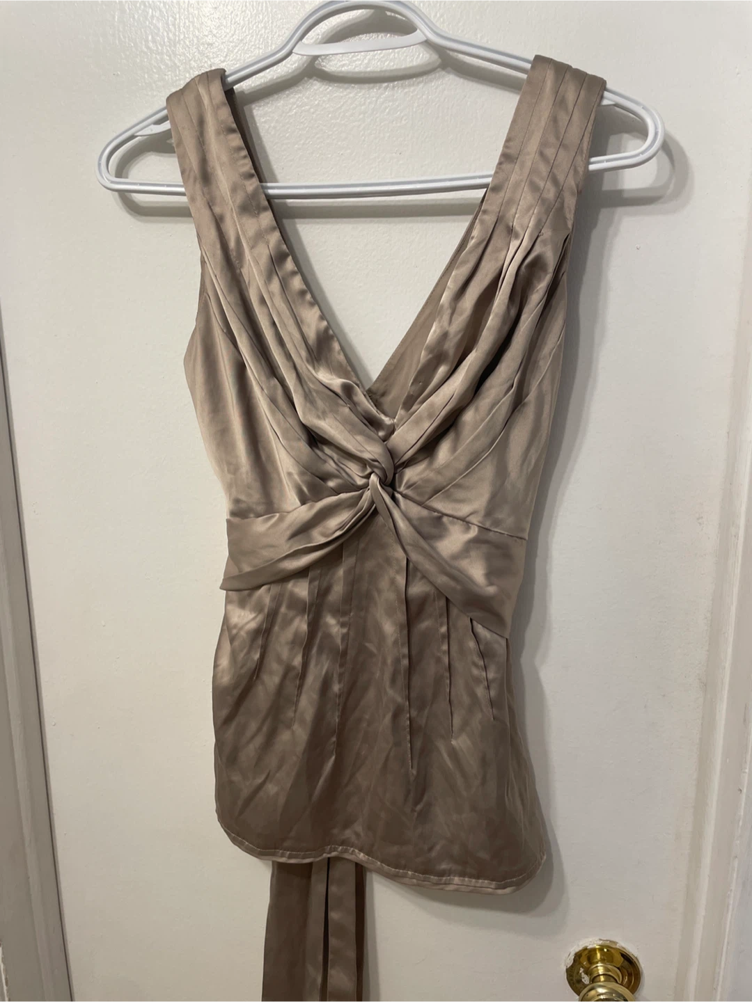 Champagne Coloured Sleeveless Blouse