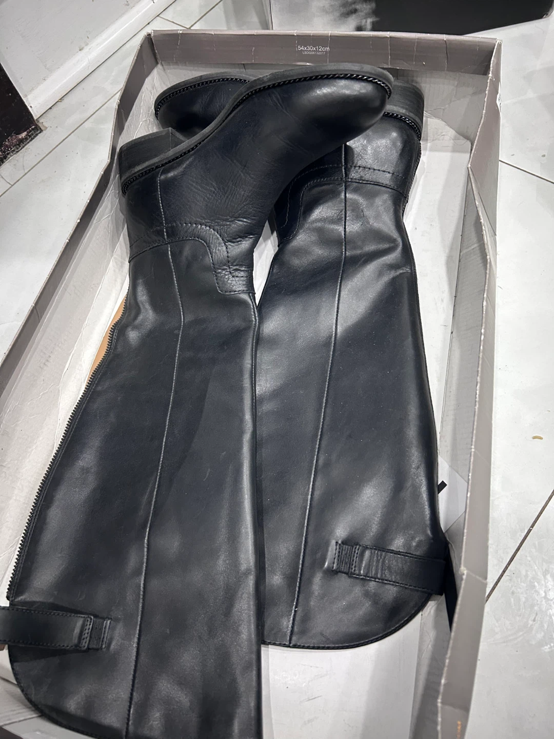Franco Sarto Black Leather Riding Boots