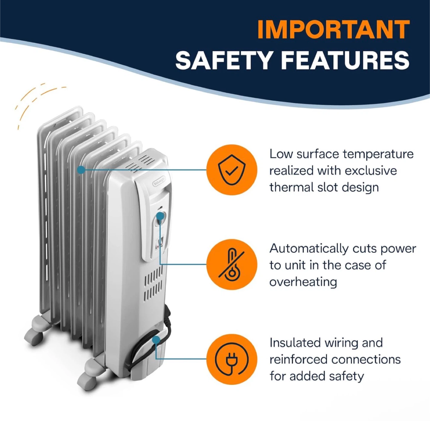 DeLonghi Oil-Filled Radiator Heater - photo 5