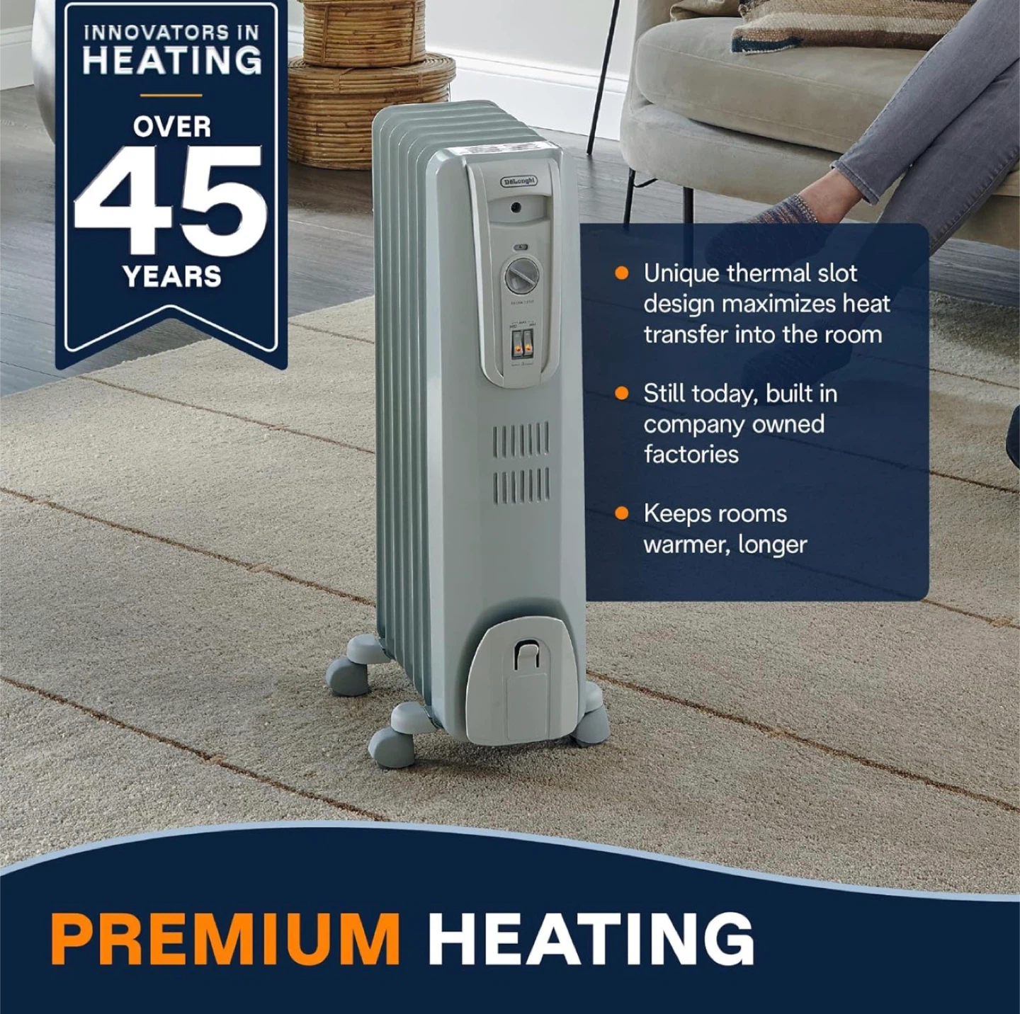 DeLonghi Oil-Filled Radiator Heater - photo 4
