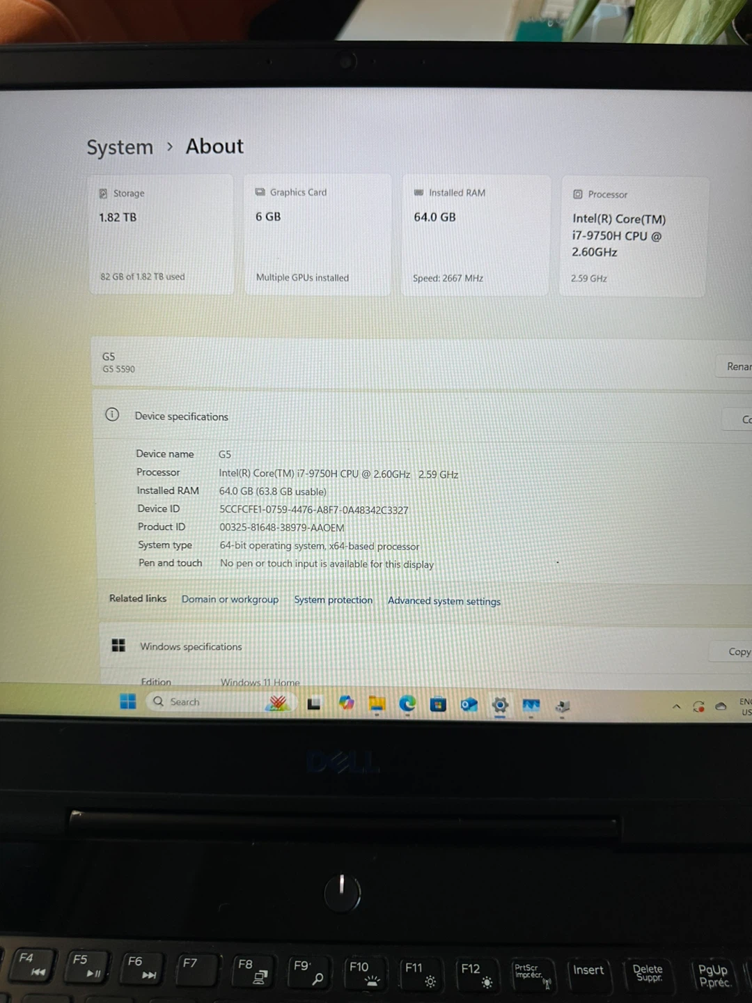 Dell G5 5590 Gaming Laptop - i7, 64GB RAM, 1.82TB Storage - photo 3