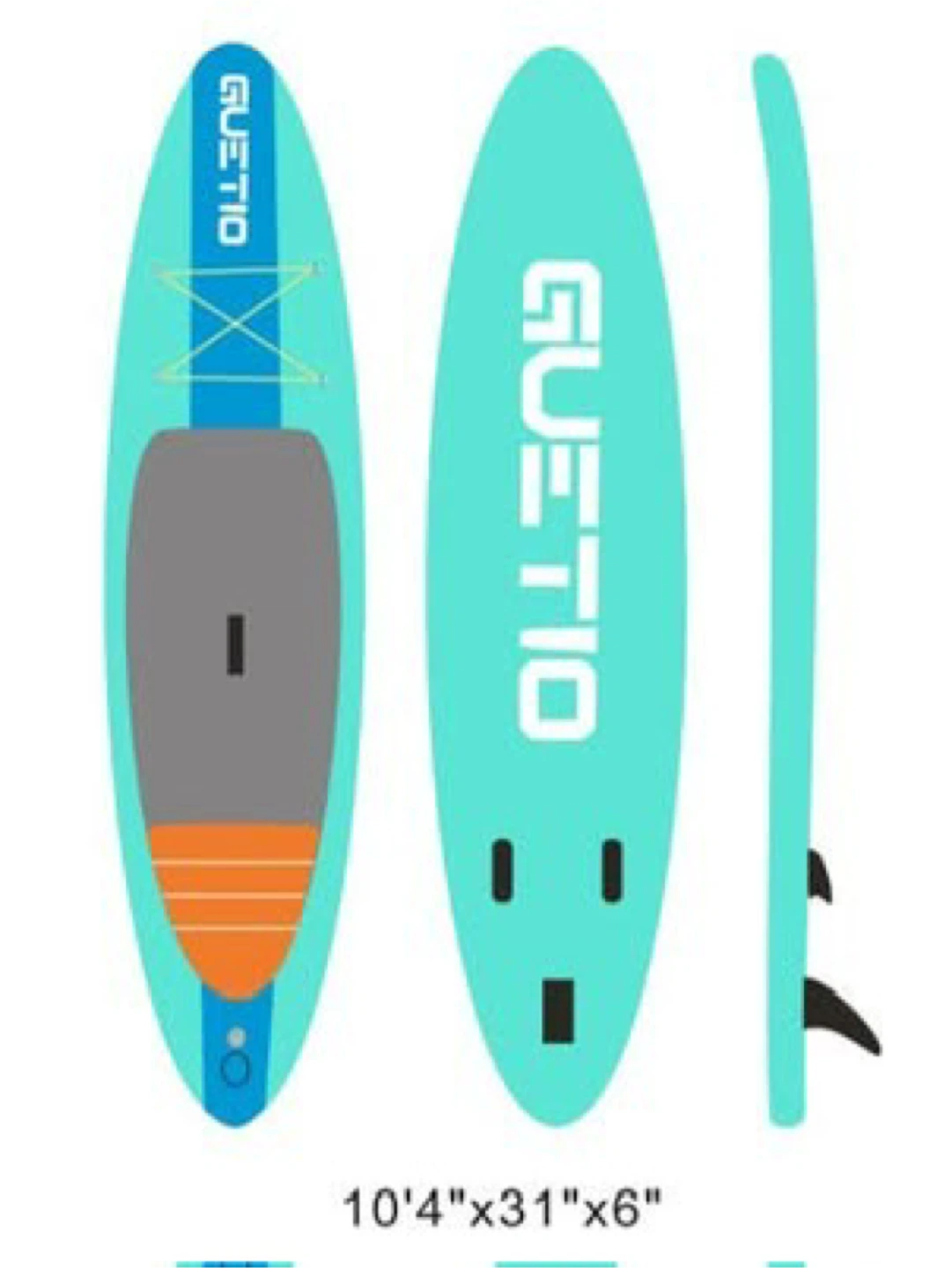 GUETIO Inflatable Stand Up Paddle Board 10'4"