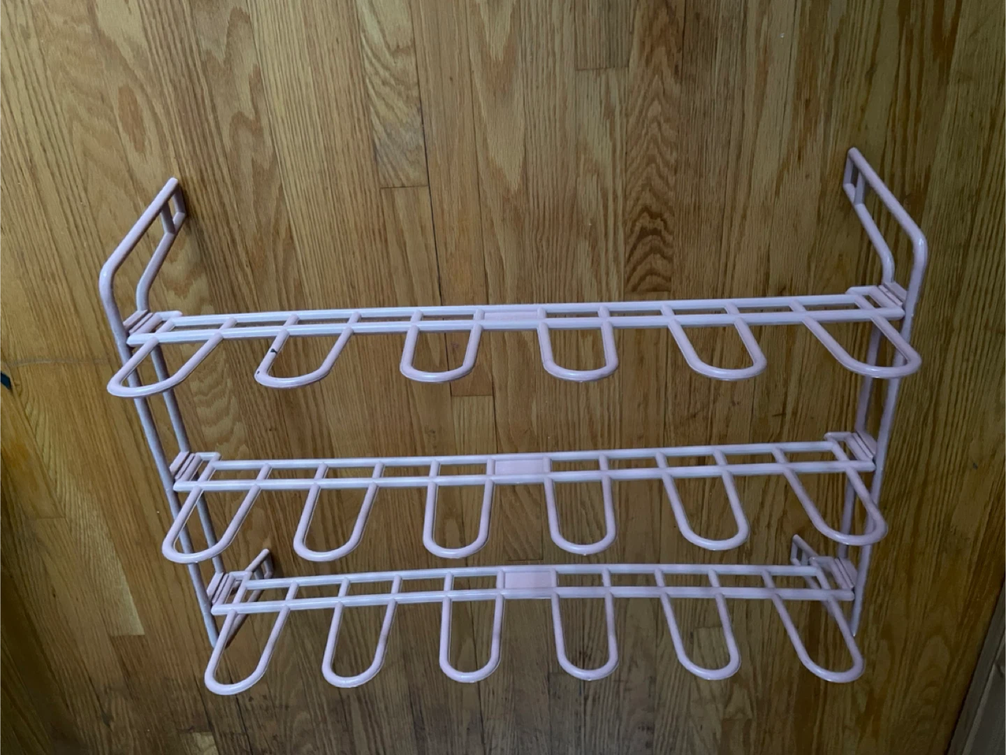 Pink Metal Shoe Rack