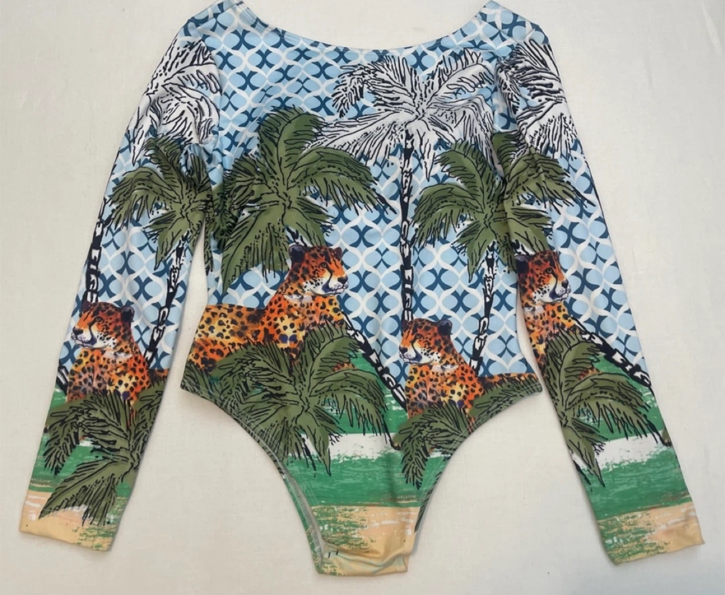 Brazilian Tropical Print Bodysuit size 8 jersey