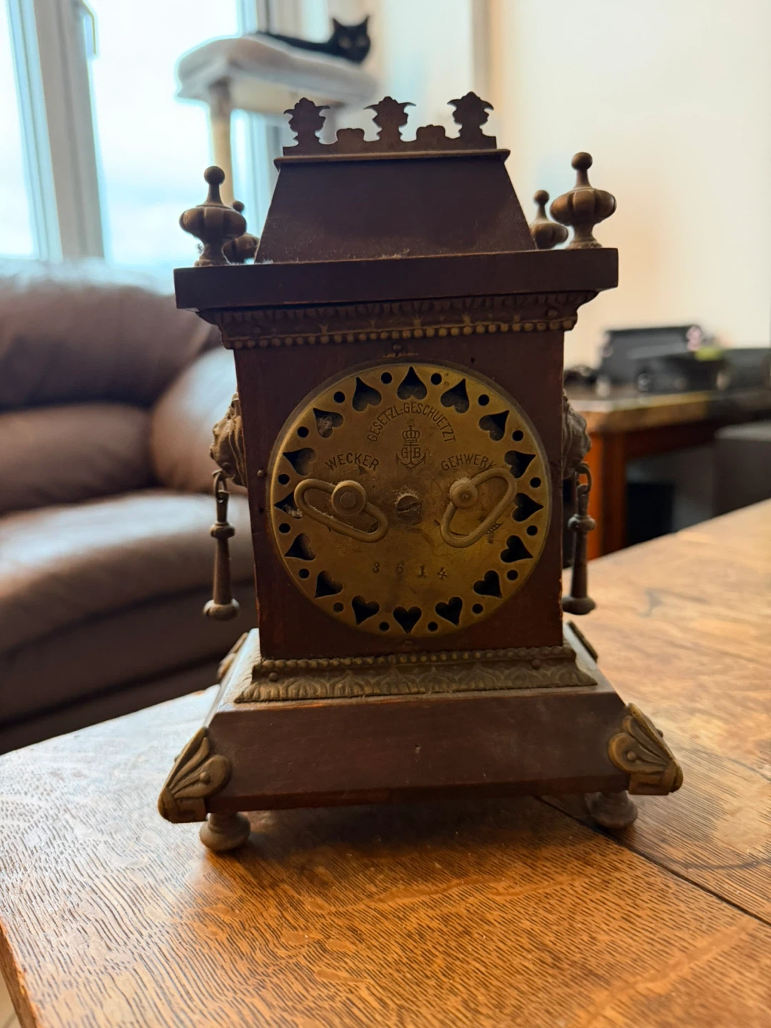 Antique Wecker Gehwerek Mantel Clock - photo 2