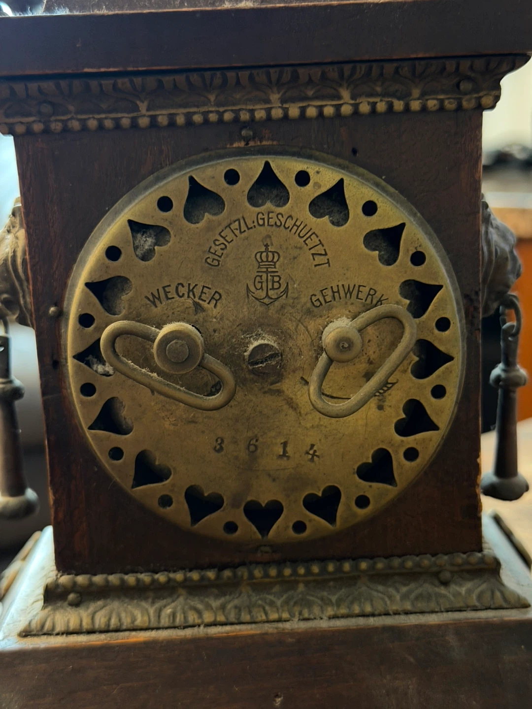 Antique Wecker Gehwerek Mantel Clock - photo 3