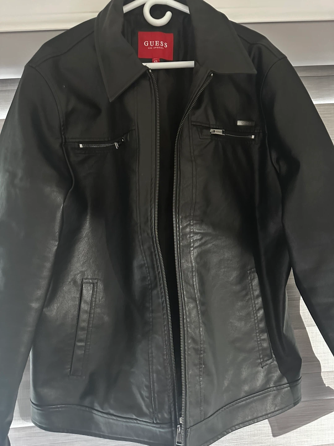 Guess Los Angeles Black Leather Jacket XXL - photo 2