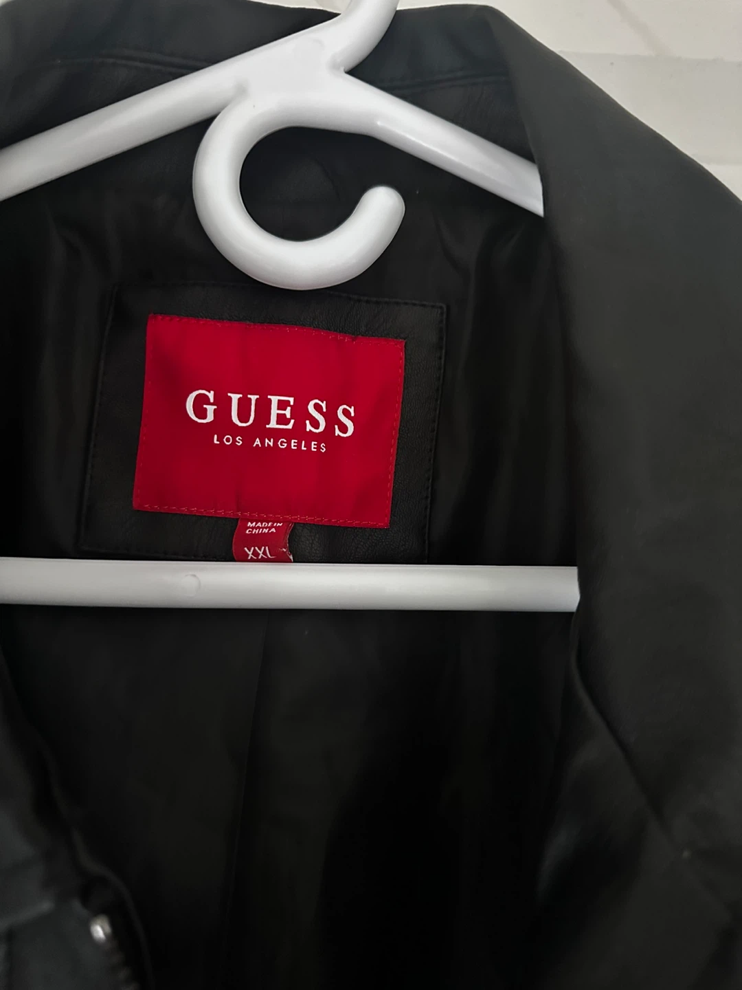Guess Los Angeles Black Leather Jacket XXL - photo 3