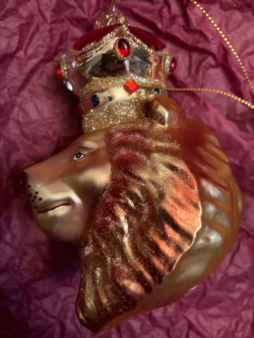 Lion Head Christmas Ornament - photo 2